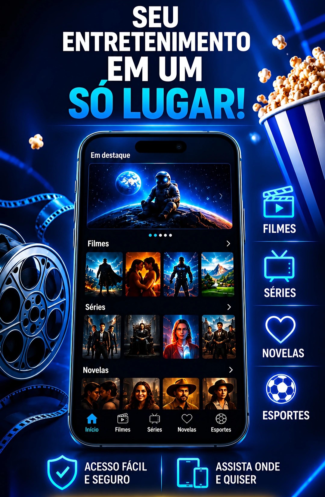 Assista aos melhores filmes e séries